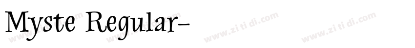 Myste Regular字体转换